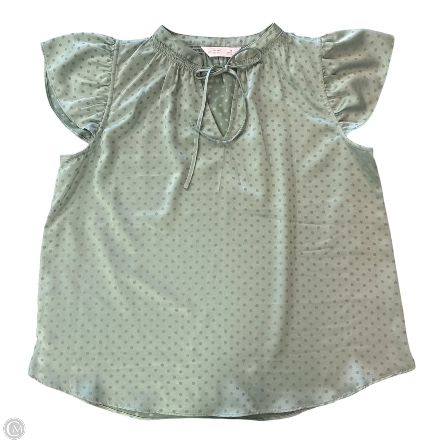 Blouse Short Sleeve By Lc Lauren Conrad In Green, Size: M