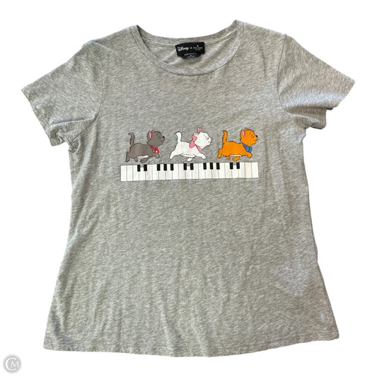 Top Short Sleeve Basic By Disney In Grey, Size: M