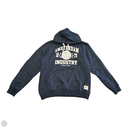 Sweatshirt Hoodie By Clothes Mentor In Blue & White, Size: Xl