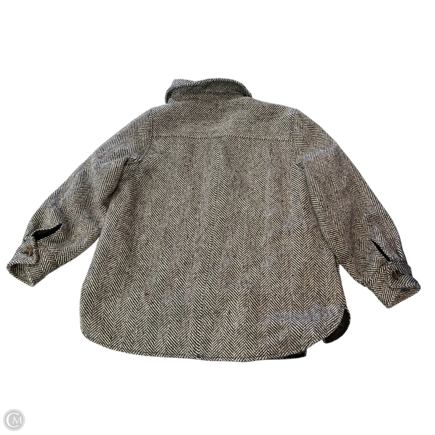 Coat Peacoat By Who What Wear In Black & White, Size: L