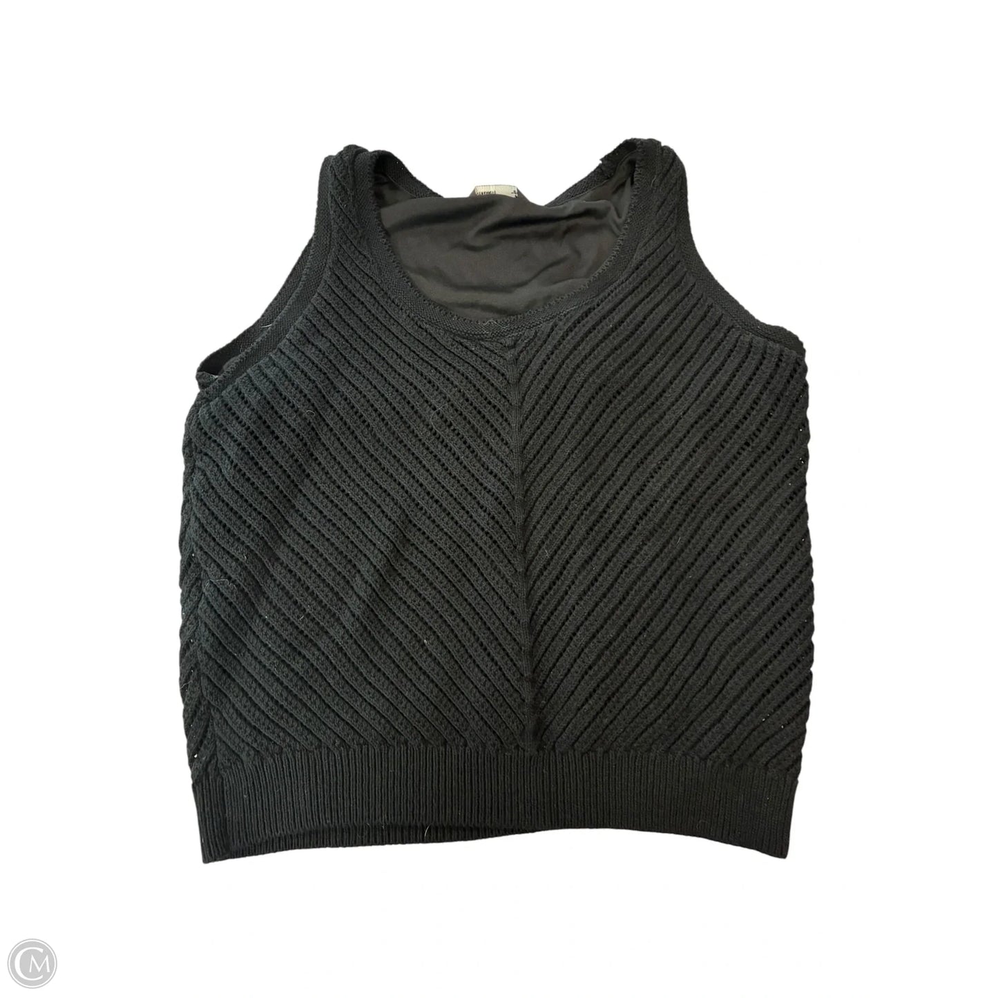 Vest Sweater By Simply Vera In Black, Size: Xl