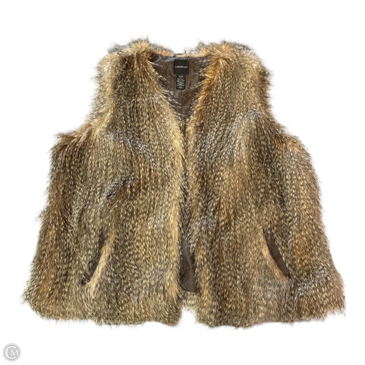 Vest Faux Fur & Sherpa By Lane Bryant In Tan, Size: 2x