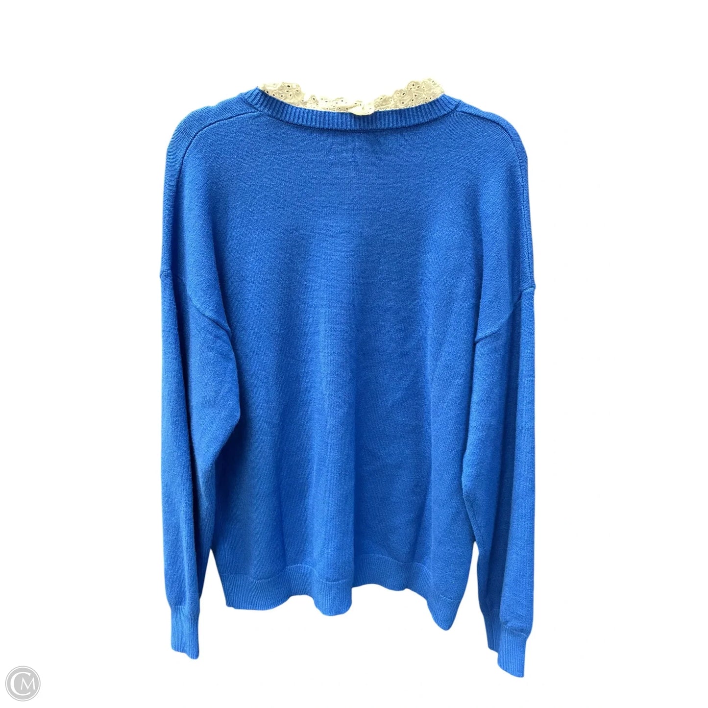 Sweater By Cmf In Blue & White, Size: Xl