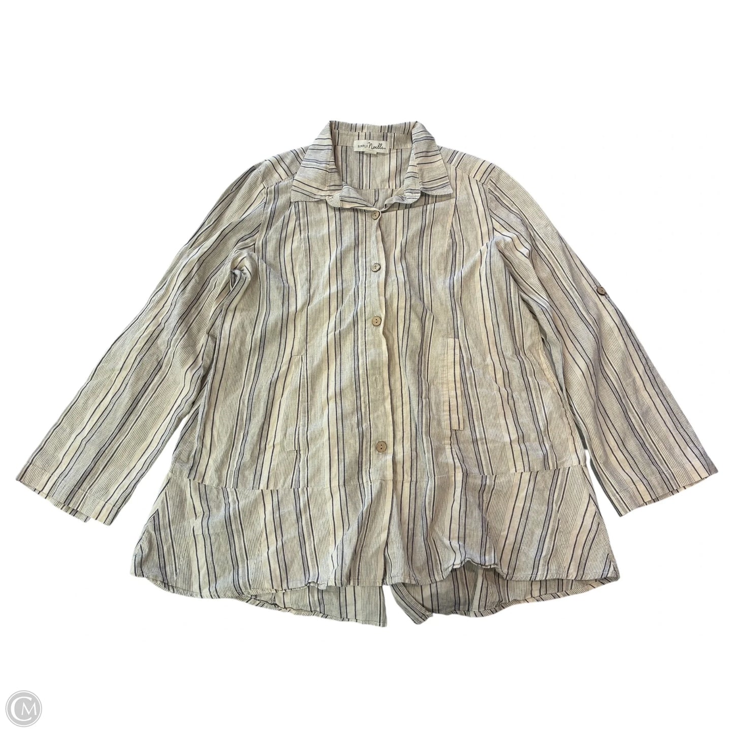 Tunic Long Sleeve By Simply Noelle In Beige, Size: L