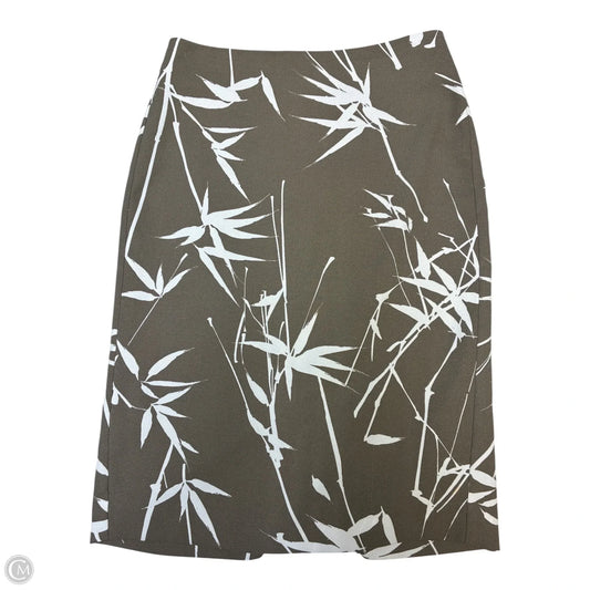Skirt Midi By Banana Republic In Tan & White, Size: 0