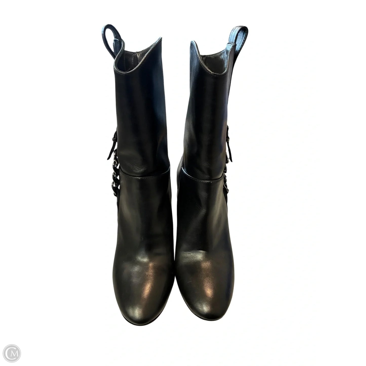 Boots Ankle Flats By Clothes Mentor In Black, Size: 8.5
