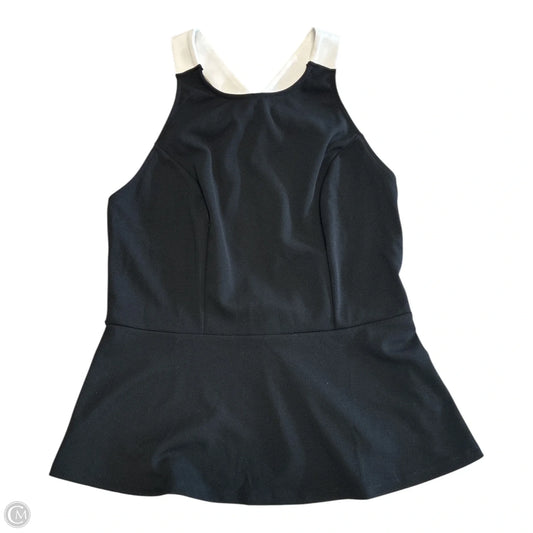 Blouse Sleeveless By New York And Co In Black & White, Size: Large