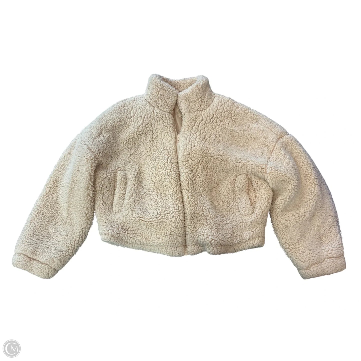 Jacket Fleece By Harper In Beige, Size: M