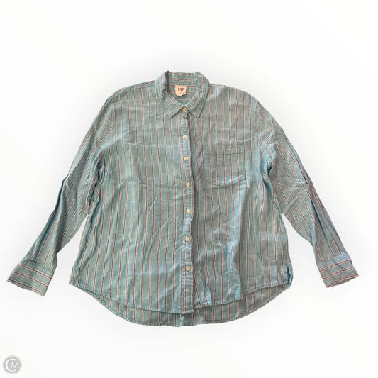 Top Long Sleeve By Gap In Blue, Size: Xl