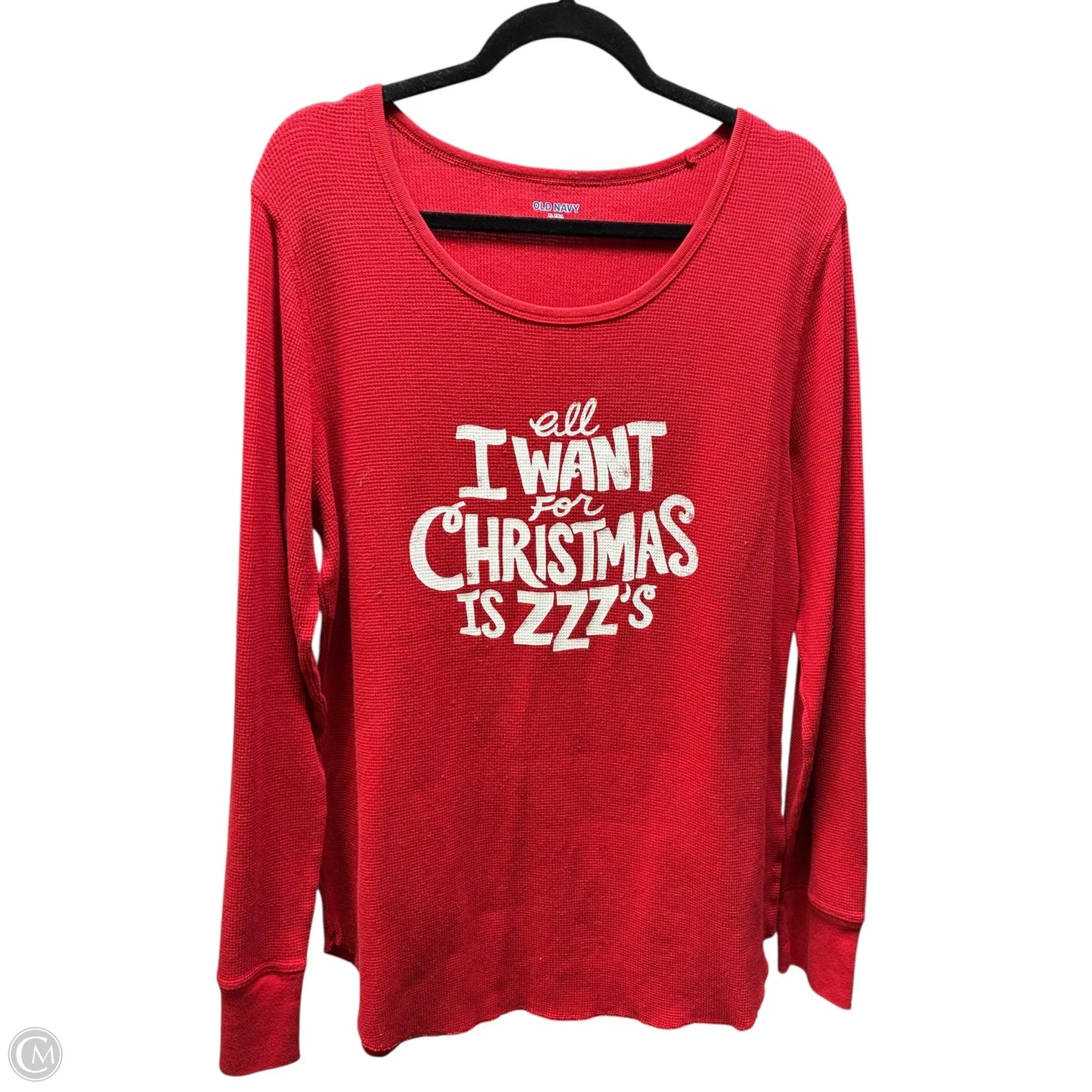 Top Long Sleeve By Old Navy In Red, Size: Xl