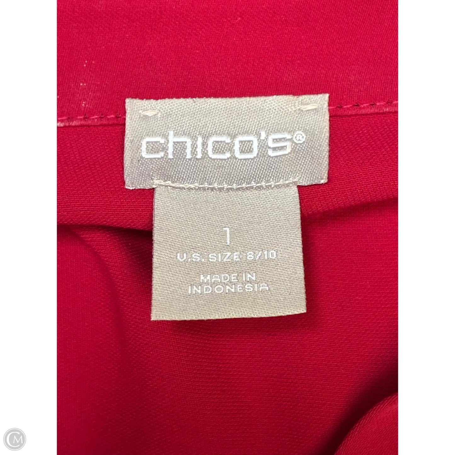 Blouse Long Sleeve By Chicos In Red, Size: M