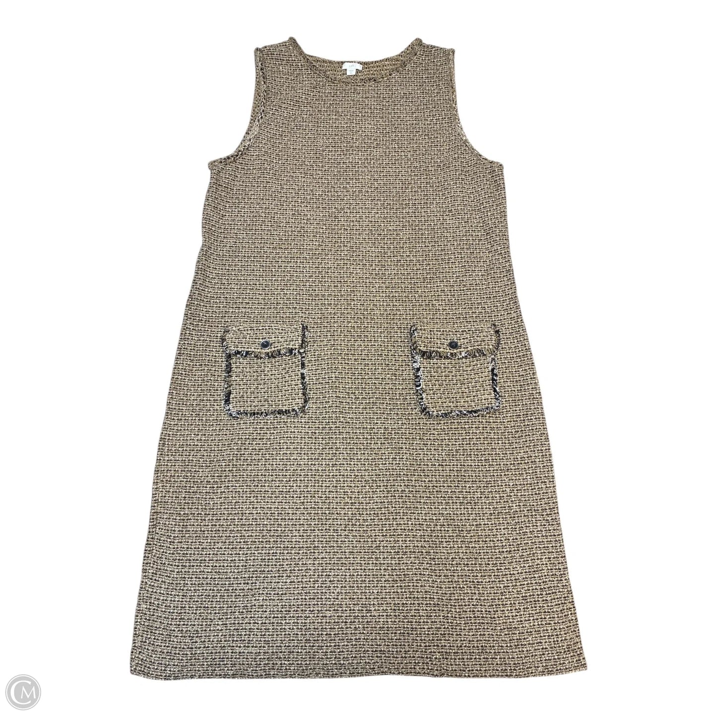 Dress Casual Midi By J. Jill In Tan, Size: L