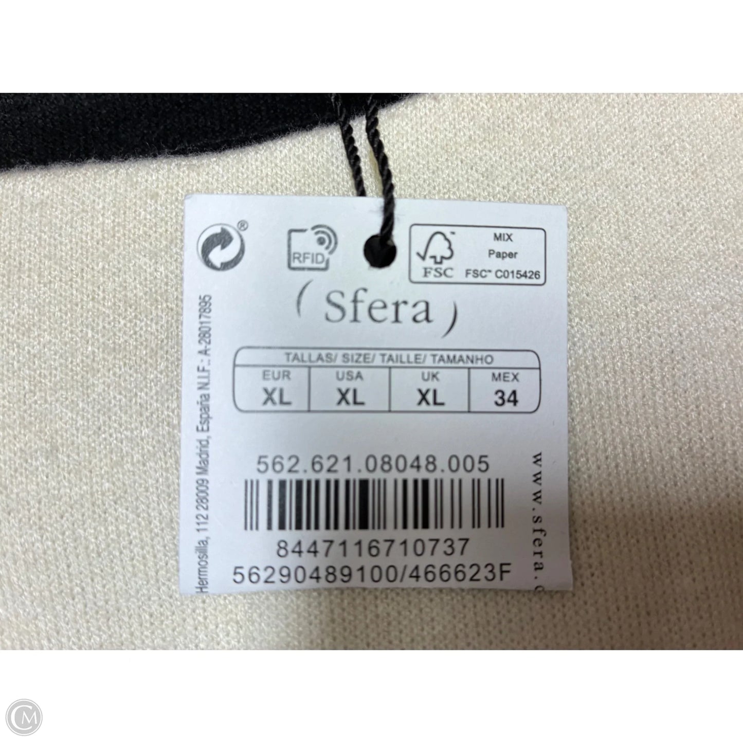 Dress Sweater By Clothes Mentor In Black & Cream, Size: Xl
