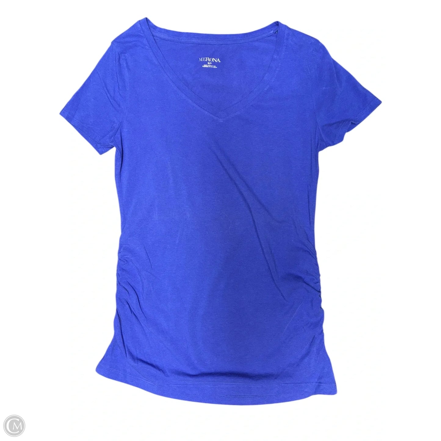 Top Short Sleeve Basic By Merona In Blue, Size: Sp