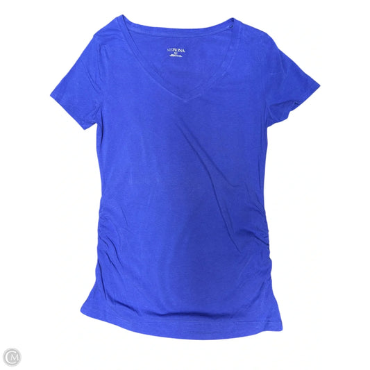 Top Short Sleeve Basic By Merona In Blue, Size: Sp