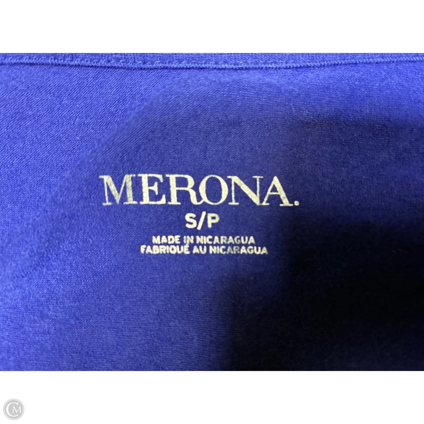 Top Short Sleeve Basic By Merona In Blue, Size: Sp