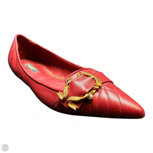 Shoes Luxury Designer By Dolce And Gabbana In Red, Size: 8