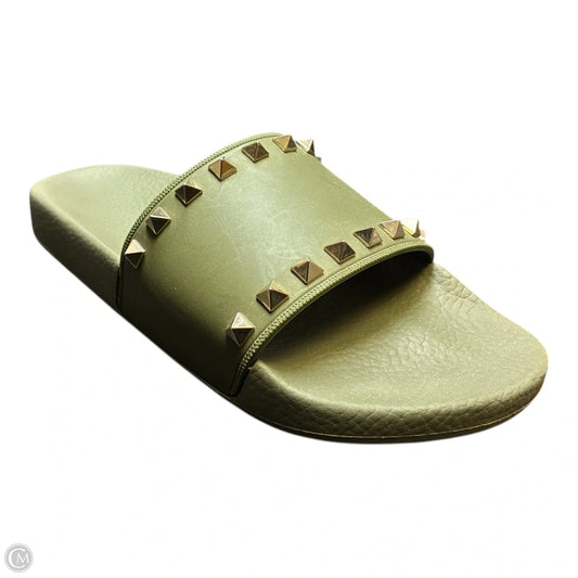 Sandals Luxury Designer By Valentino-garavani In Green, Size: 9