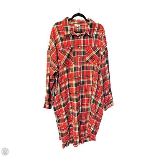 Dress Casual Midi By White Birch In Red, Size: 2x