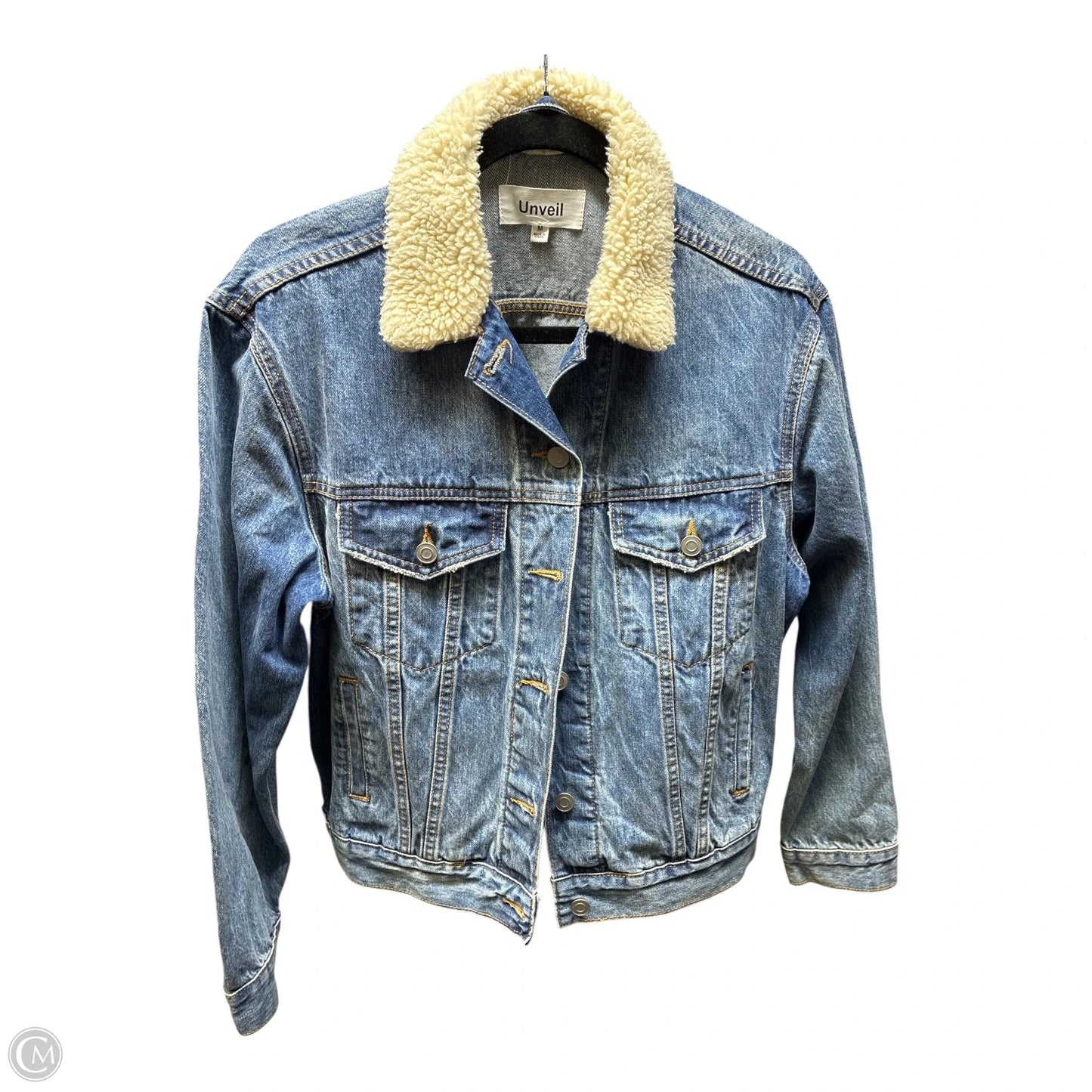 Jacket Denim By Clothes Mentor In Blue, Size: M