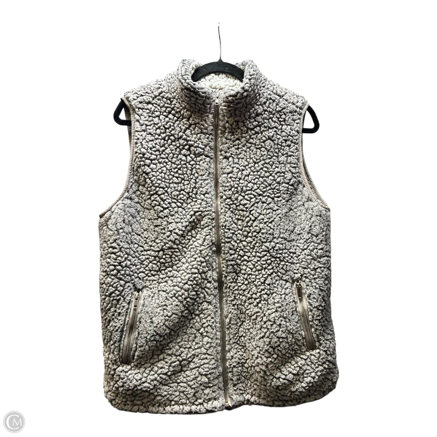 Vest Faux Fur & Sherpa By Thread And Supply In Grey, Size: Xl