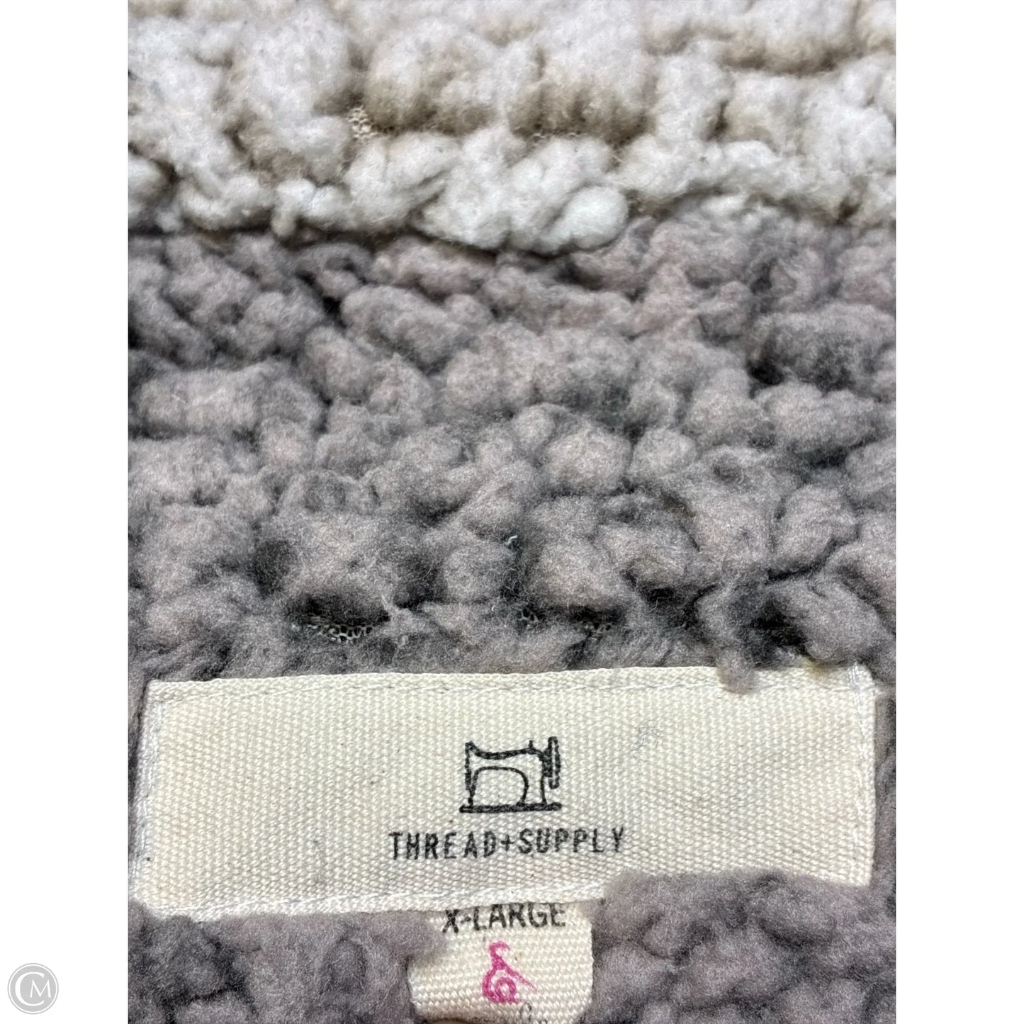 Vest Faux Fur & Sherpa By Thread And Supply In Grey, Size: Xl