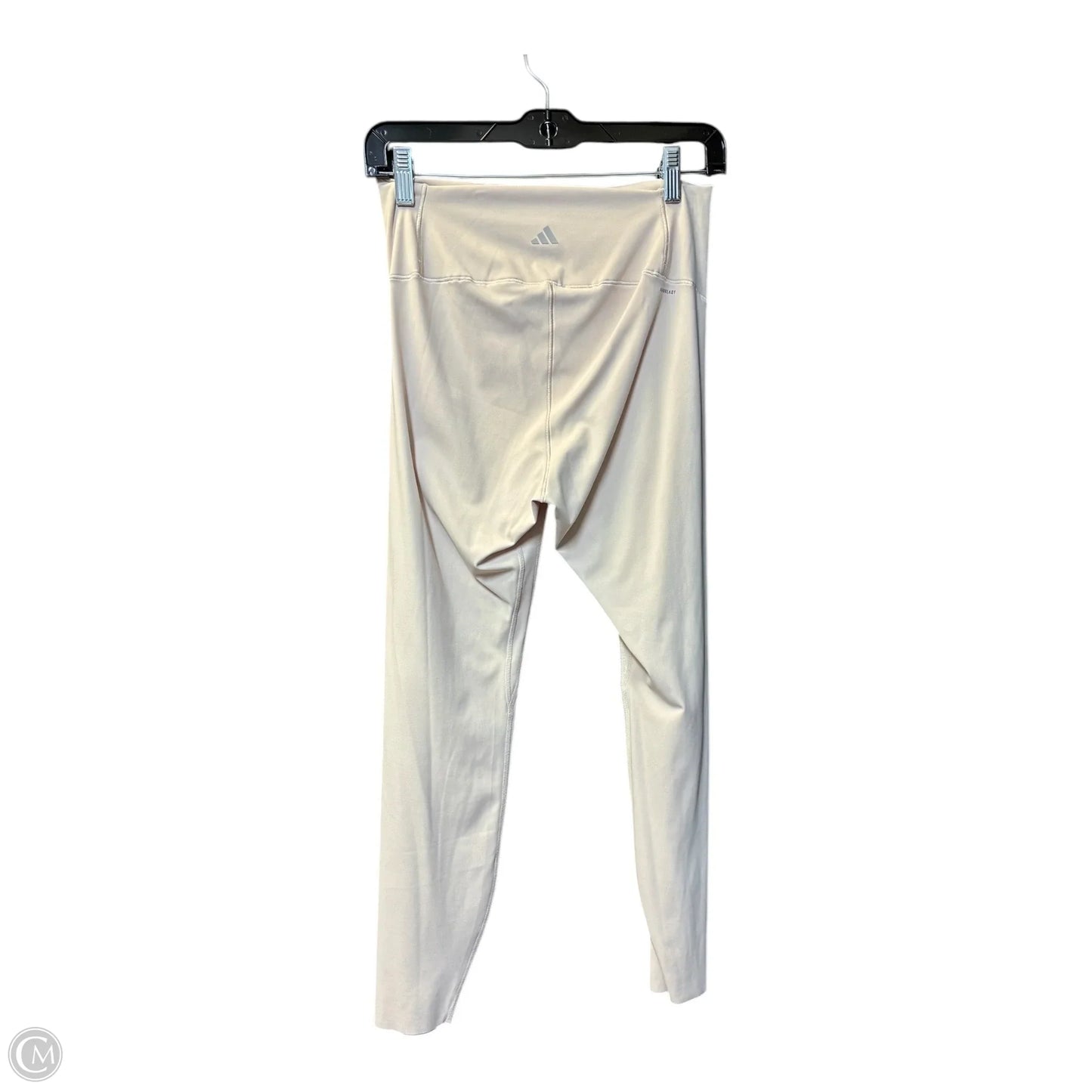 Athletic Leggings By Adidas In Beige, Size: L