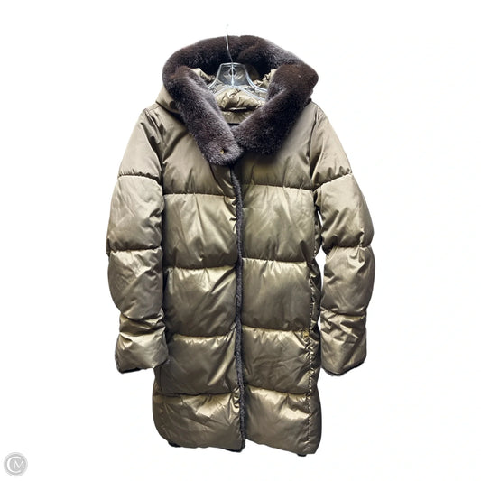 Coat Designer By Halston In Brown, Size: Xs