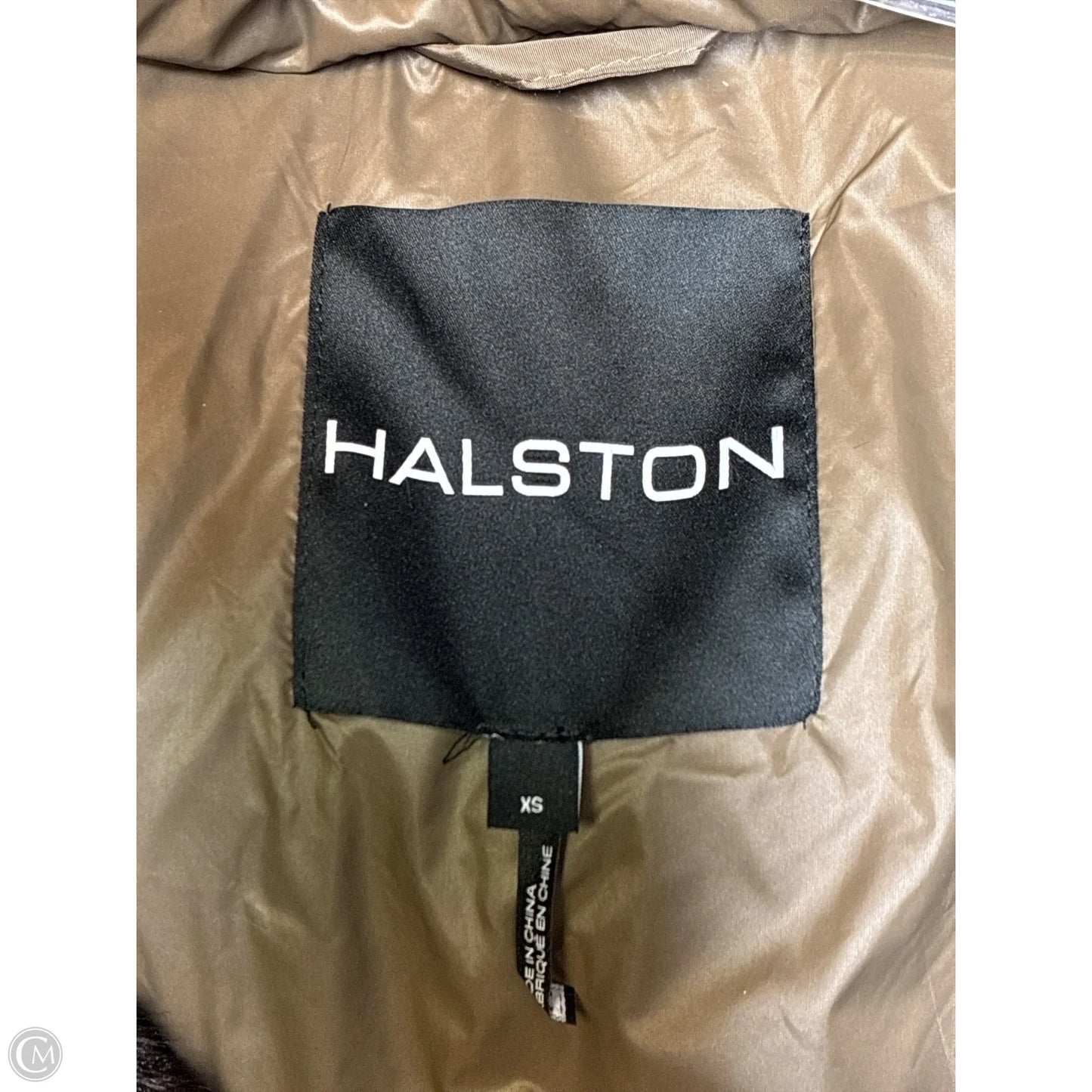 Coat Designer By Halston In Brown, Size: Xs