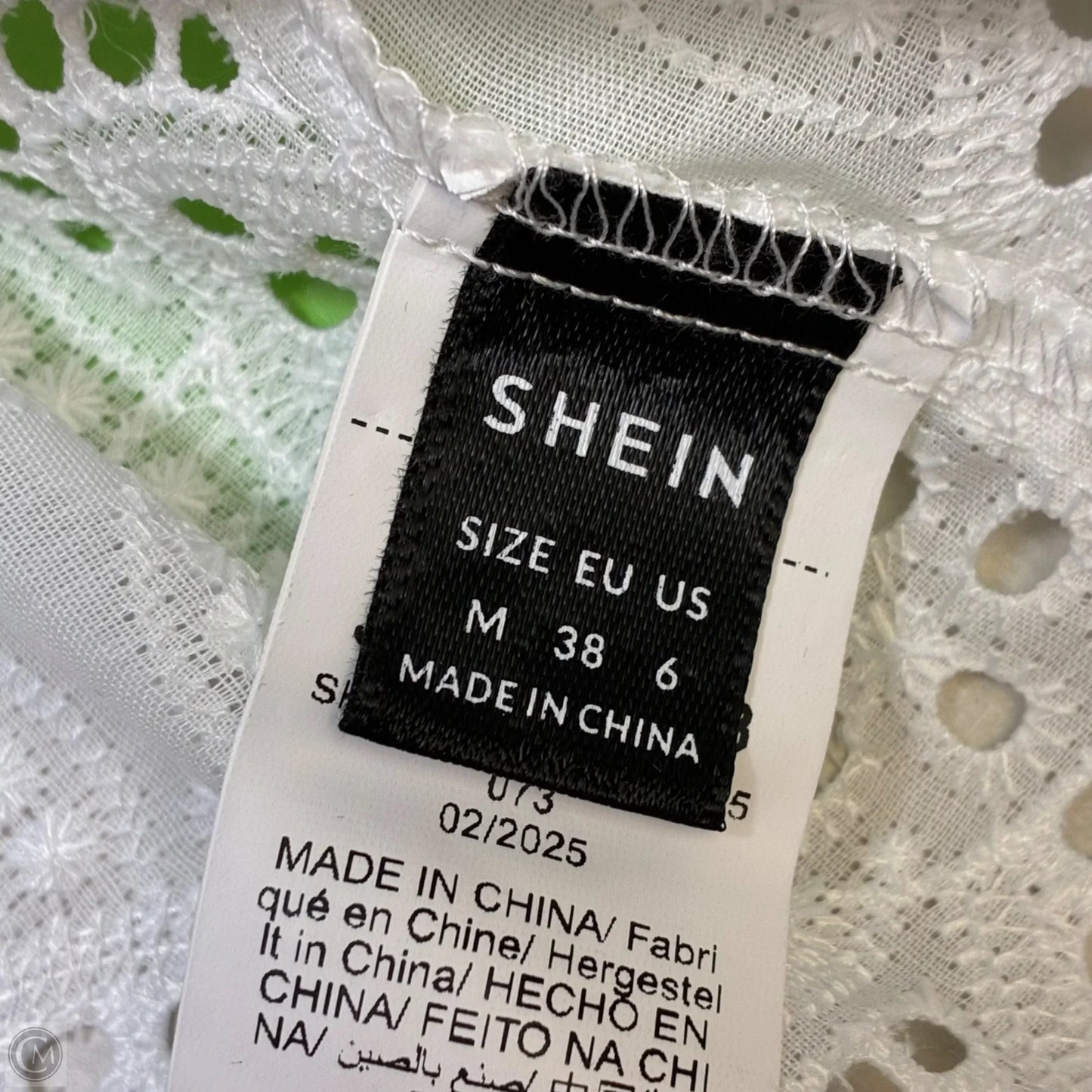 Top Short Sleeve By Shein In White, Size: M