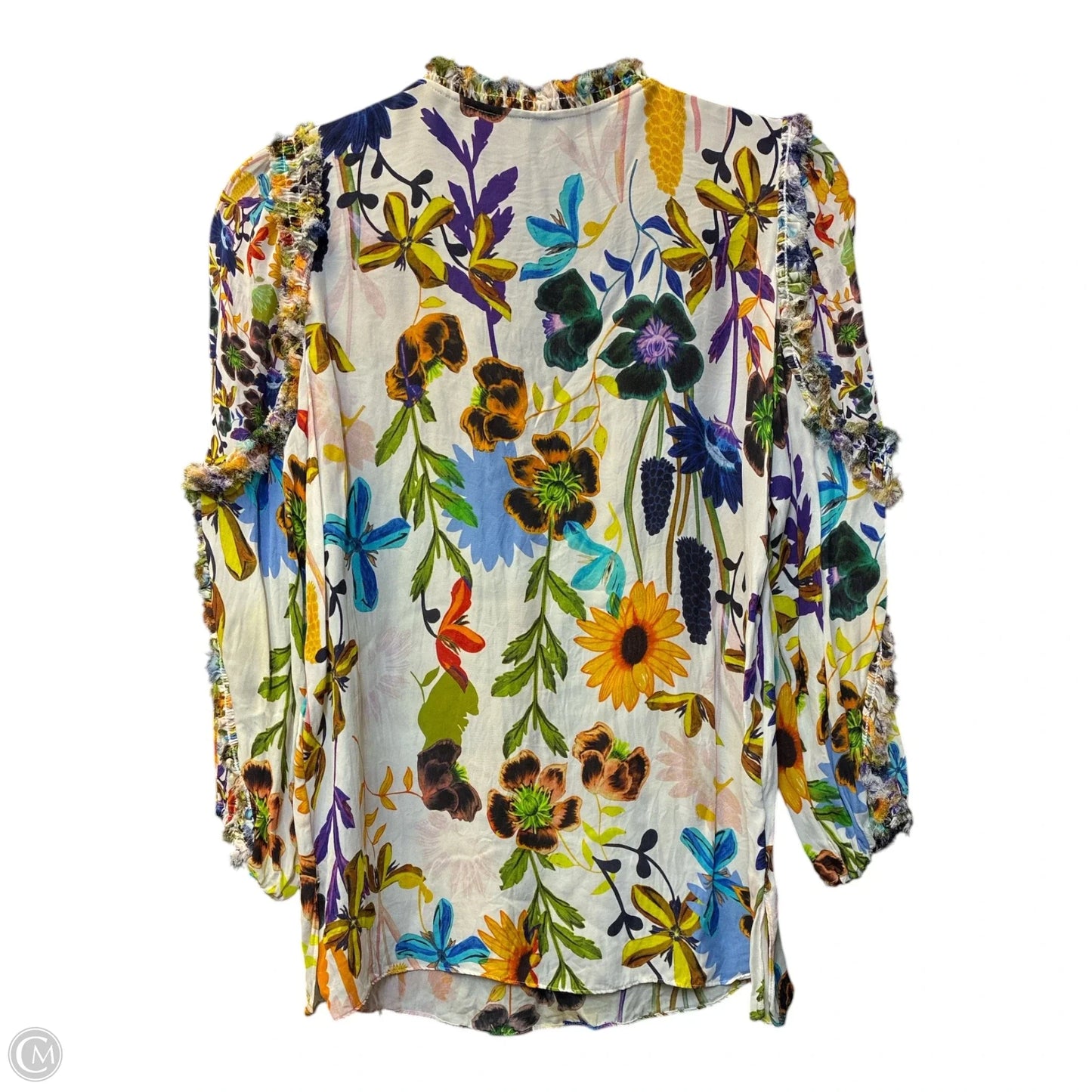 Blouse Long Sleeve By Cmf In Floral Print, Size: S