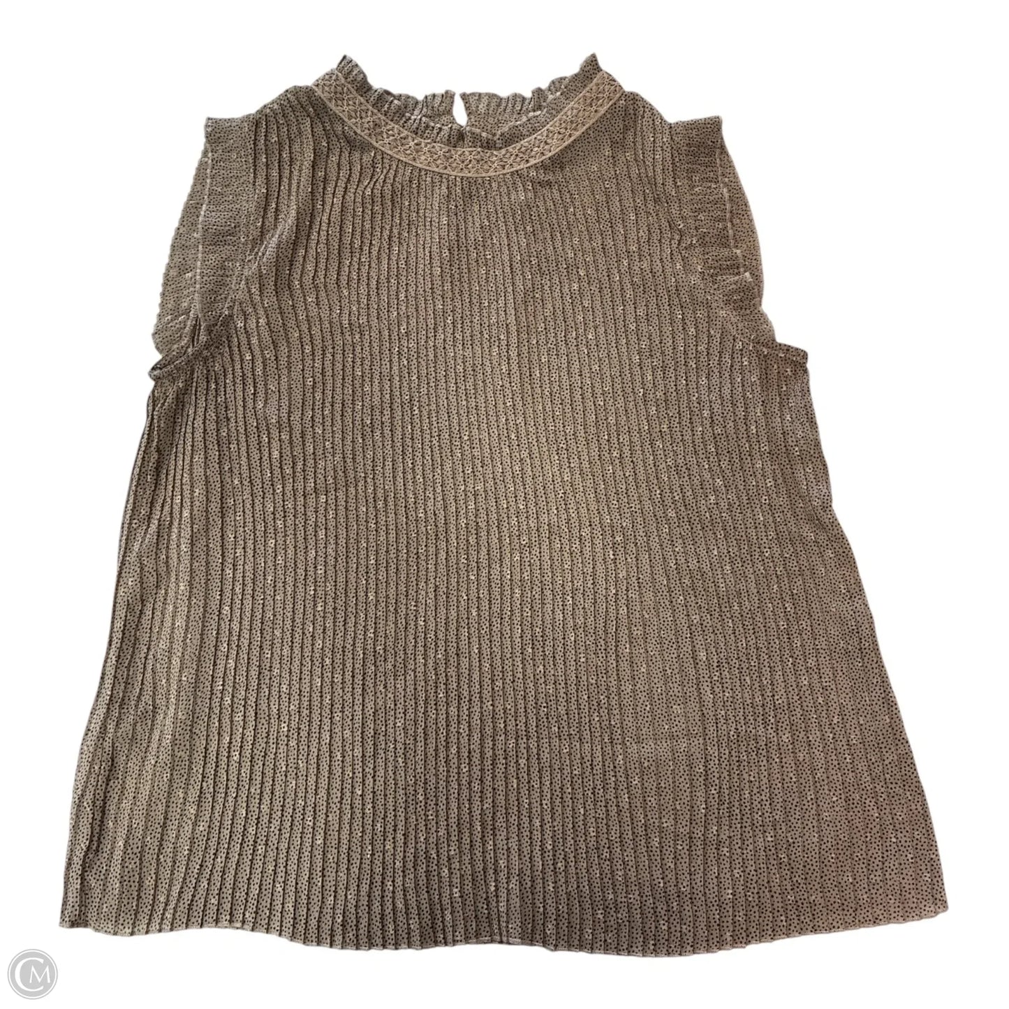 Blouse Sleeveless By Adrianna Papell In Brown, Size: S