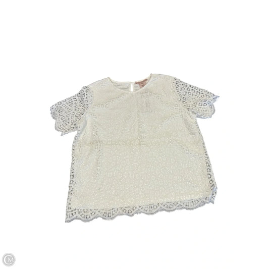 Top Short Sleeve By Philosophy In White, Size: Xl