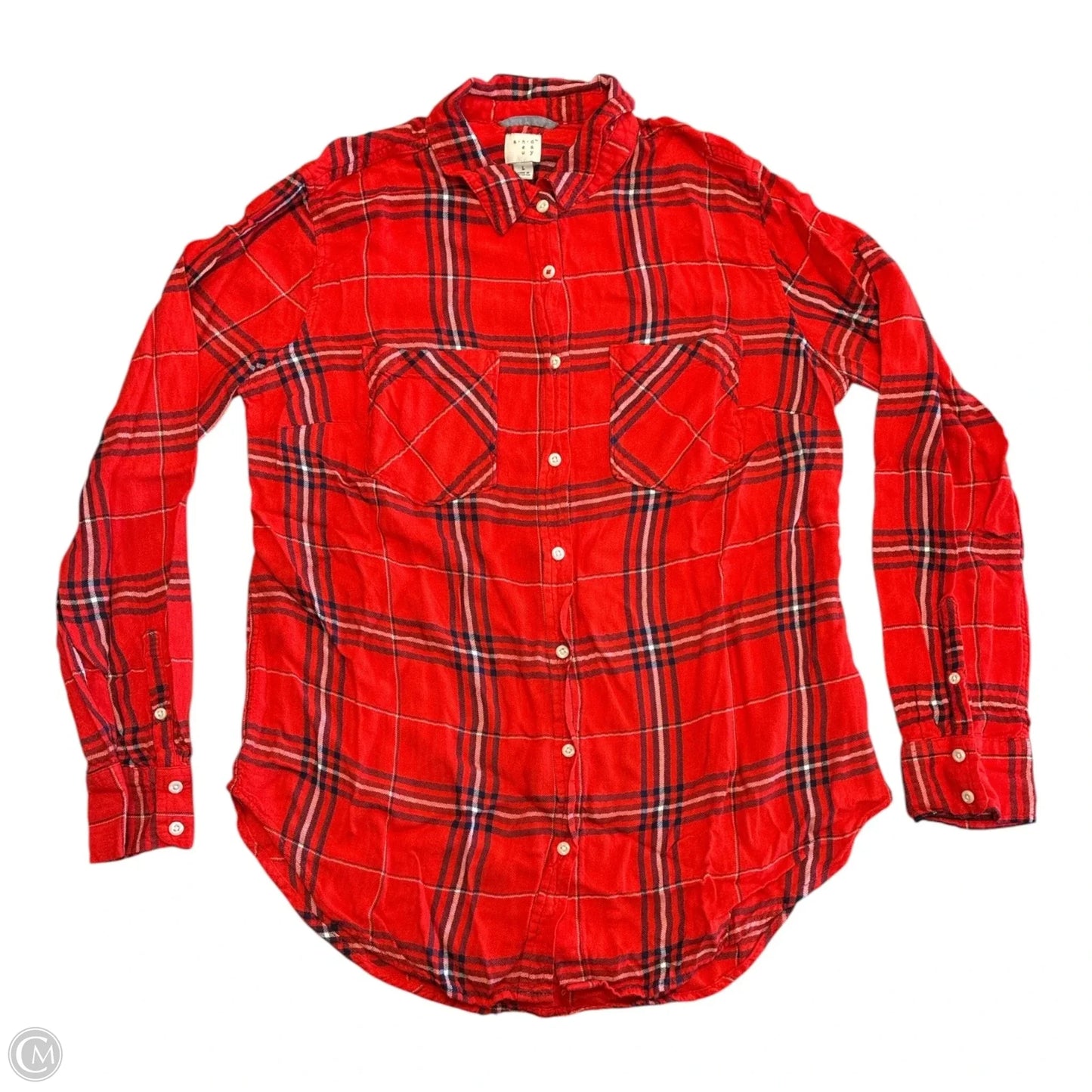 Top Long Sleeve By A New Day In Red, Size: L