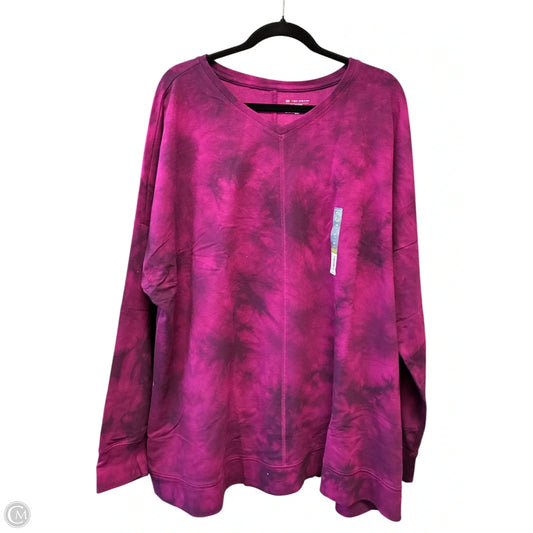Sweatshirt Crewneck By Tek Gear In Purple, Size: 3x