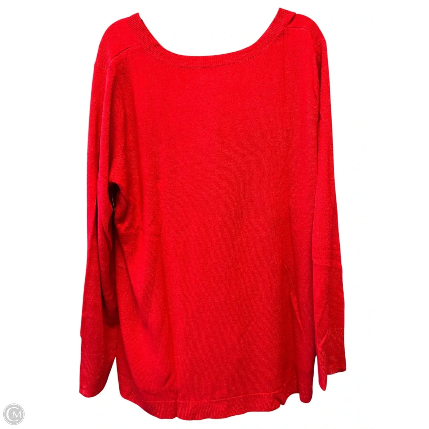 Sweater By Croft And Barrow In Red, Size: 2x