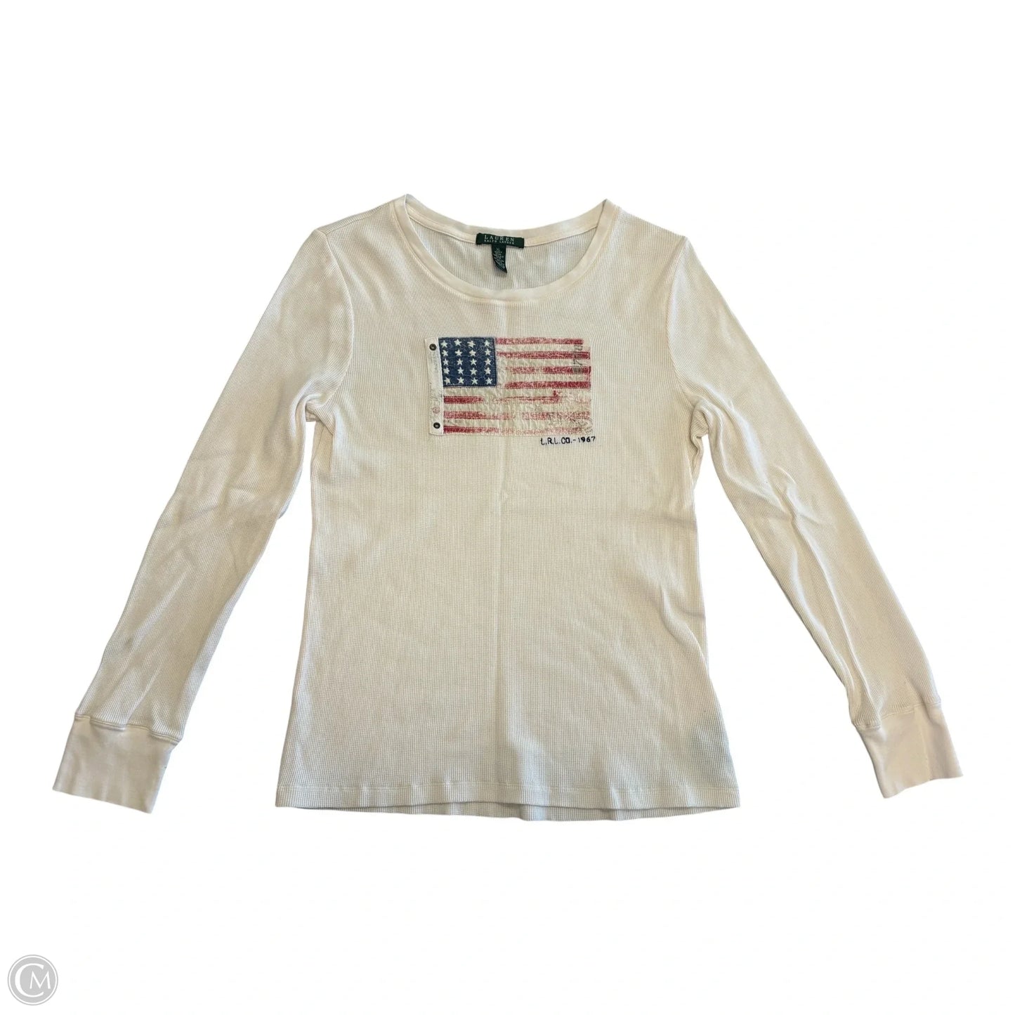 Top Long Sleeve By Ralph Lauren In Cream, Size: Xl