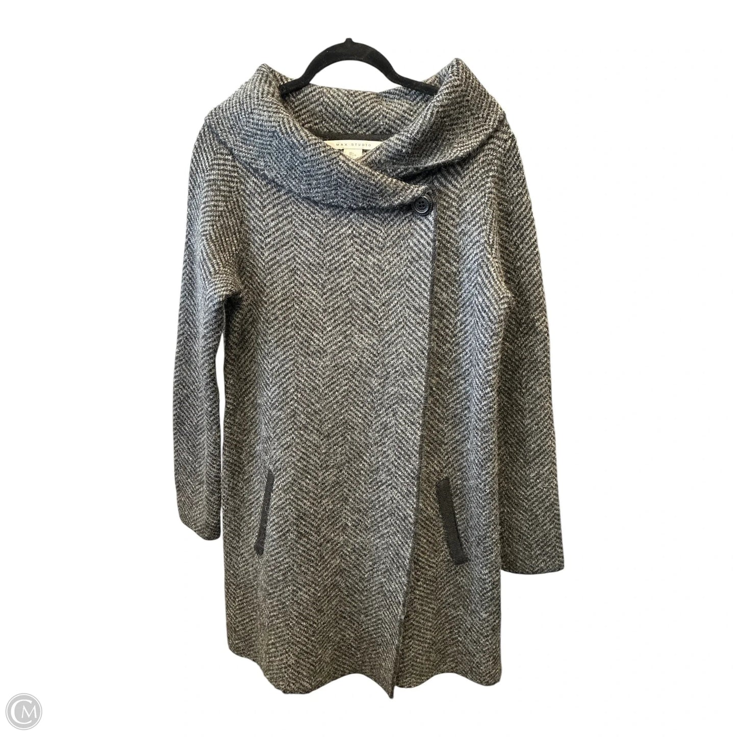 Sweater Cardigan By Max Studio In Grey, Size: L