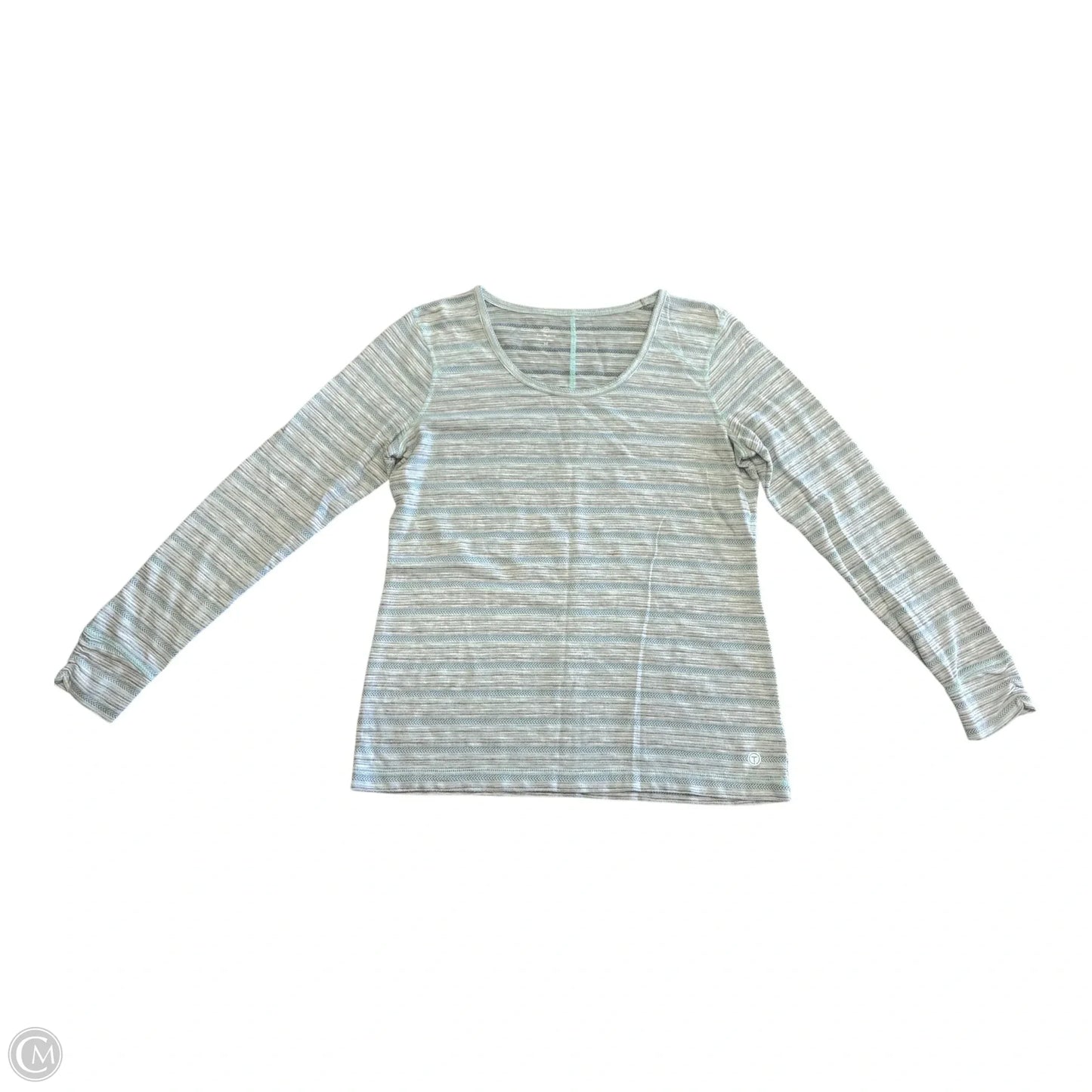 Top Long Sleeve By Talbots In Blue & Grey, Size: M