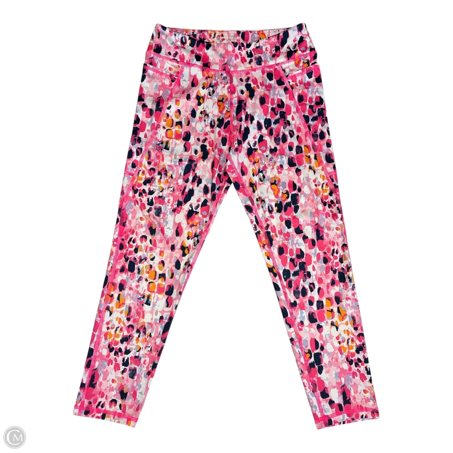 Athletic Leggings By Tek Gear In Blue & Pink, Size: Xl