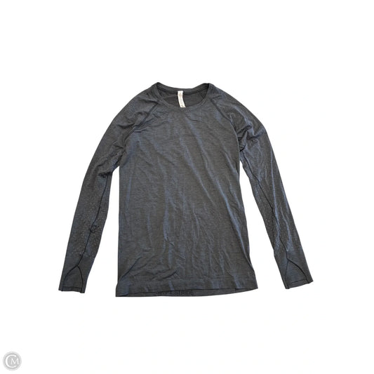 Athletic Top Long Sleeve Crewneck By Lululemon In Grey, Size: M