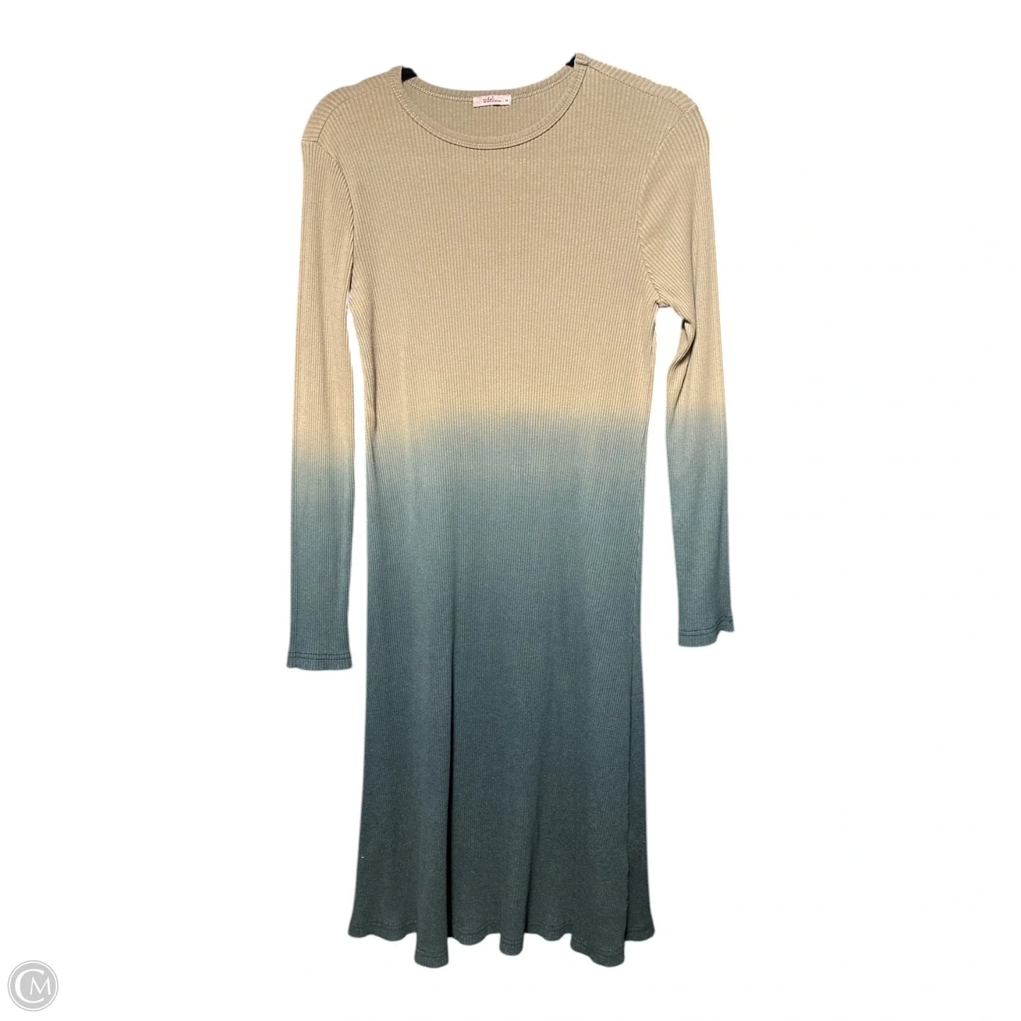 Dress Casual Midi By Clothes Mentor In Brown & Grey, Size: M
