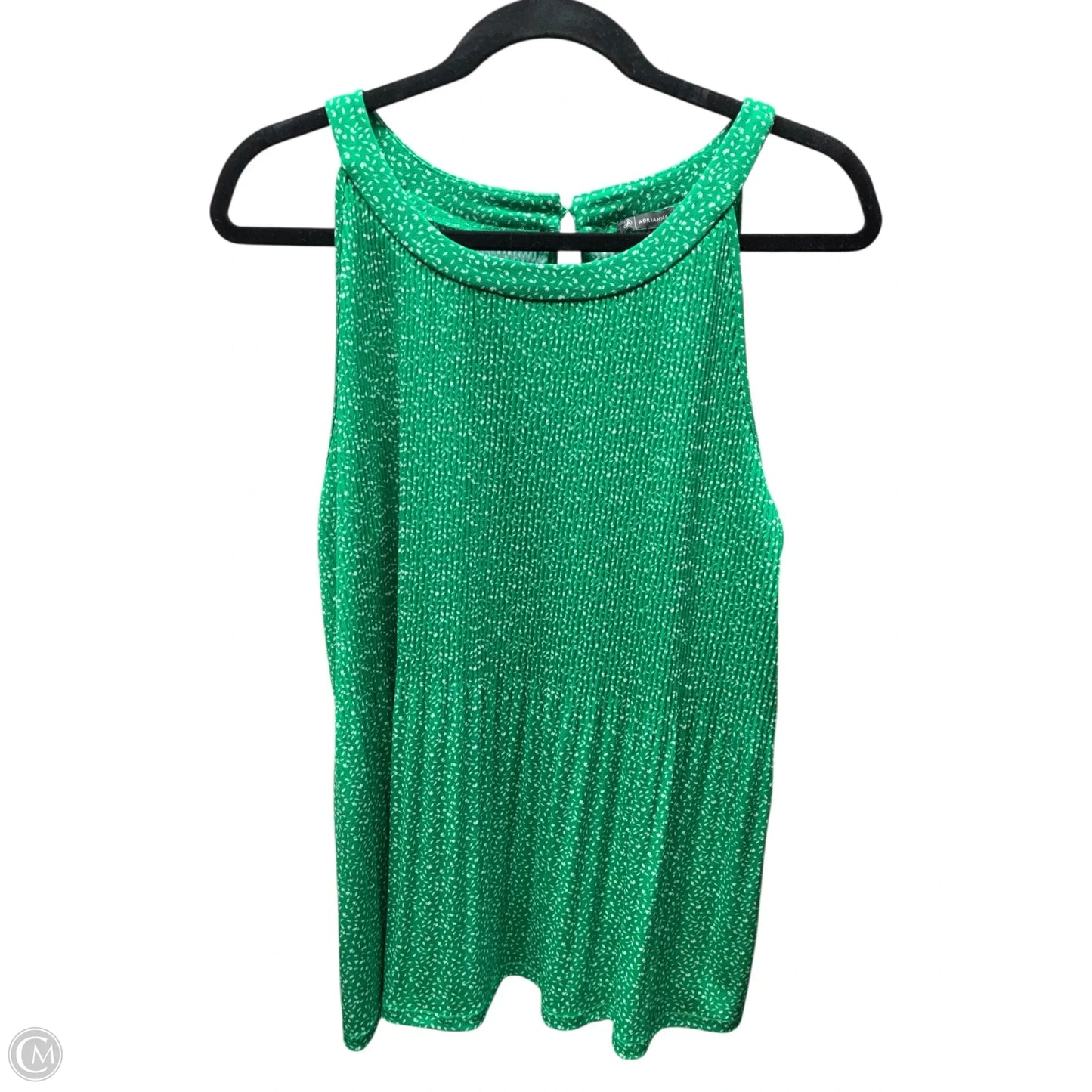 Top Sleeveless By Adrianna Papell In Green, Size: Xl