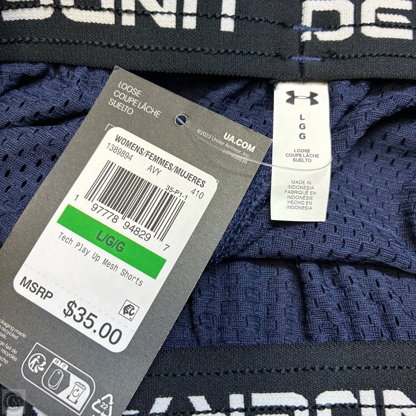 Athletic Shorts By Under Armour In Blue, Size: L