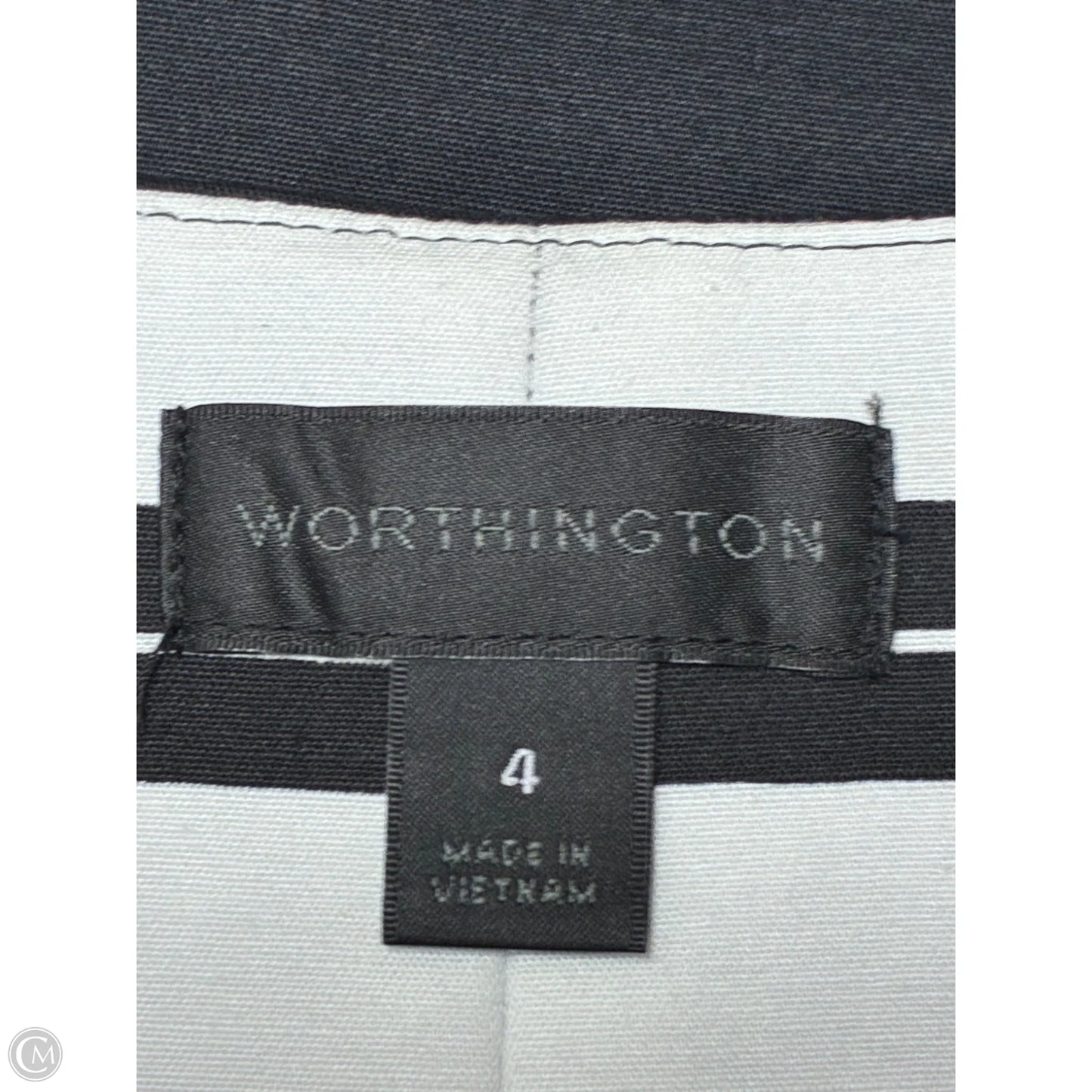 Dress Party Short By Worthington In Black & White, Size: S