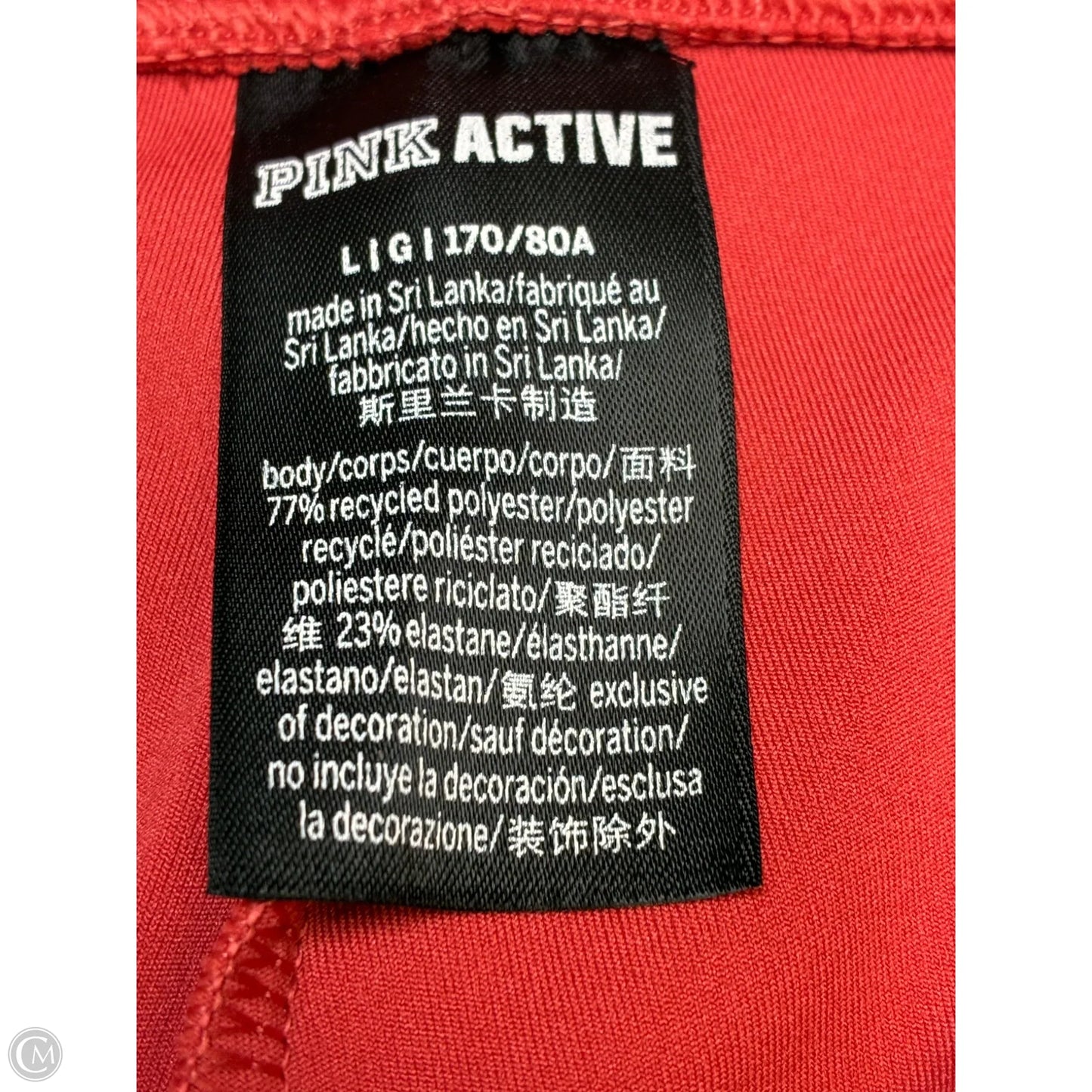Athletic Shorts By Pink In Pink, Size: L