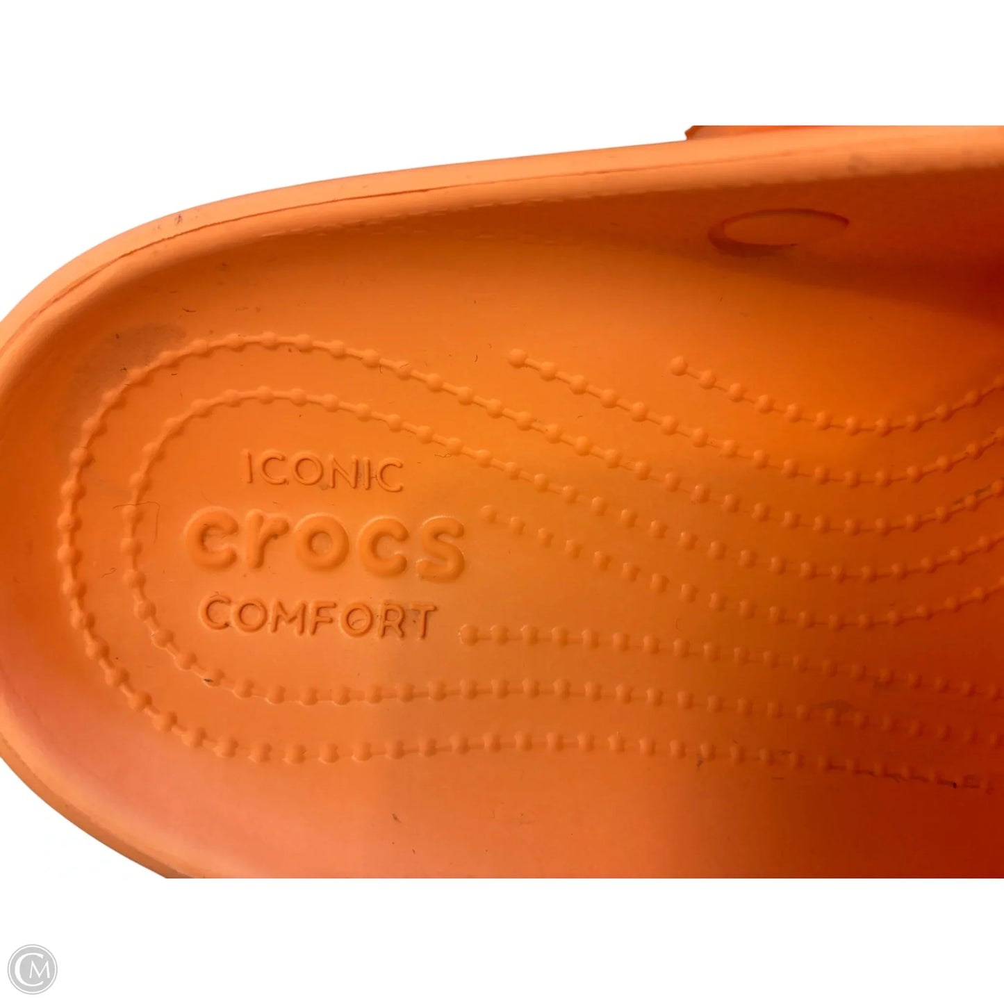 Sandals Flip Flops By Crocs In Orange, Size: 9