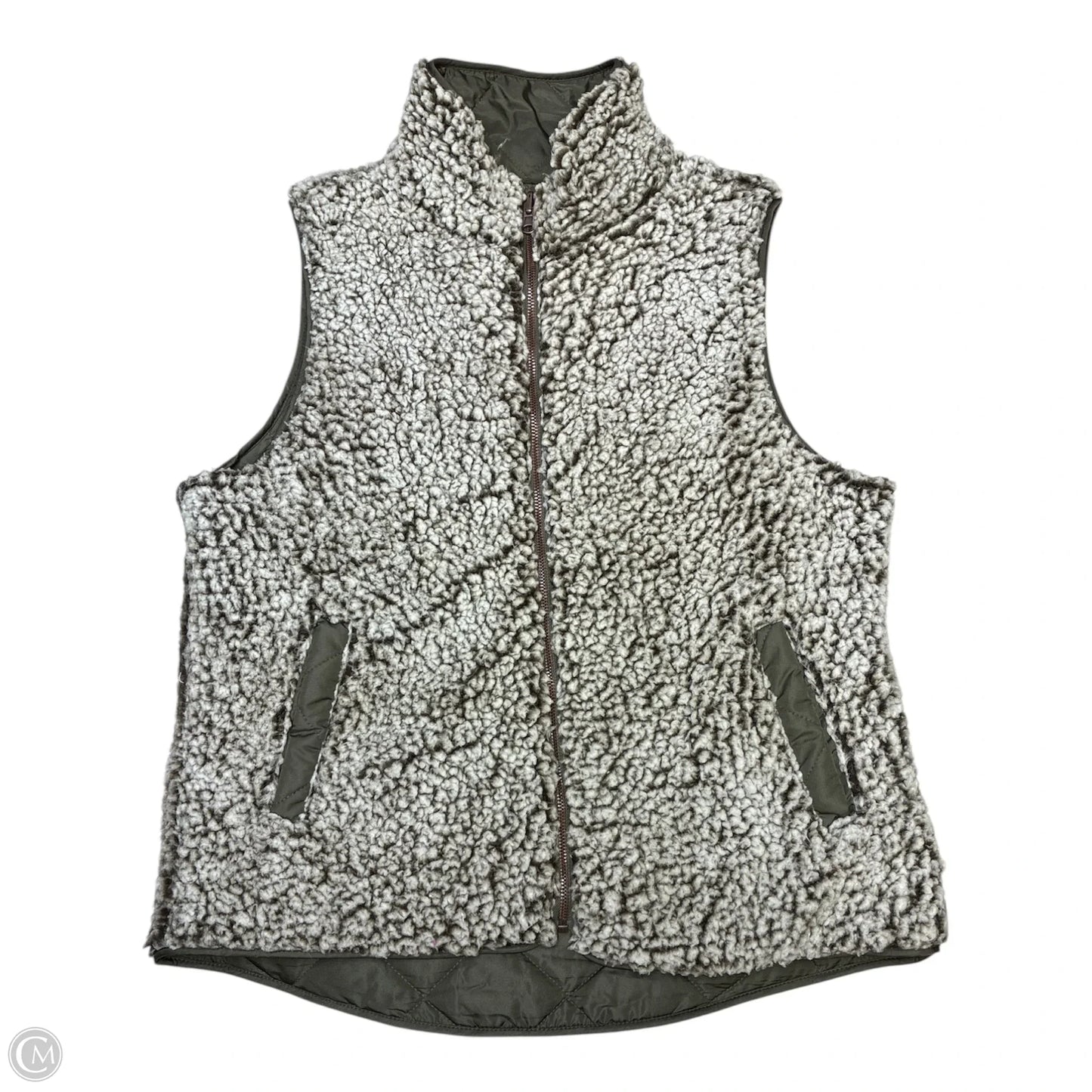 Vest Puffer & Quilted By Clothes Mentor In Green, Size: M