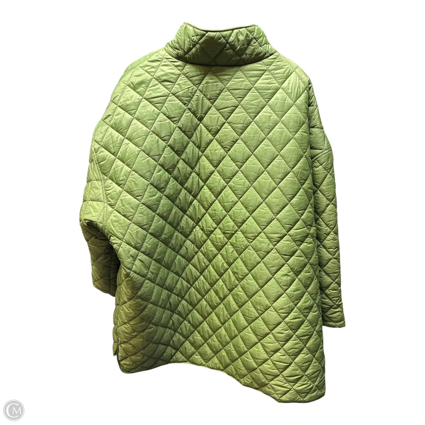 Coat Puffer & Quilted By Time And Tru In Green, Size: 3x