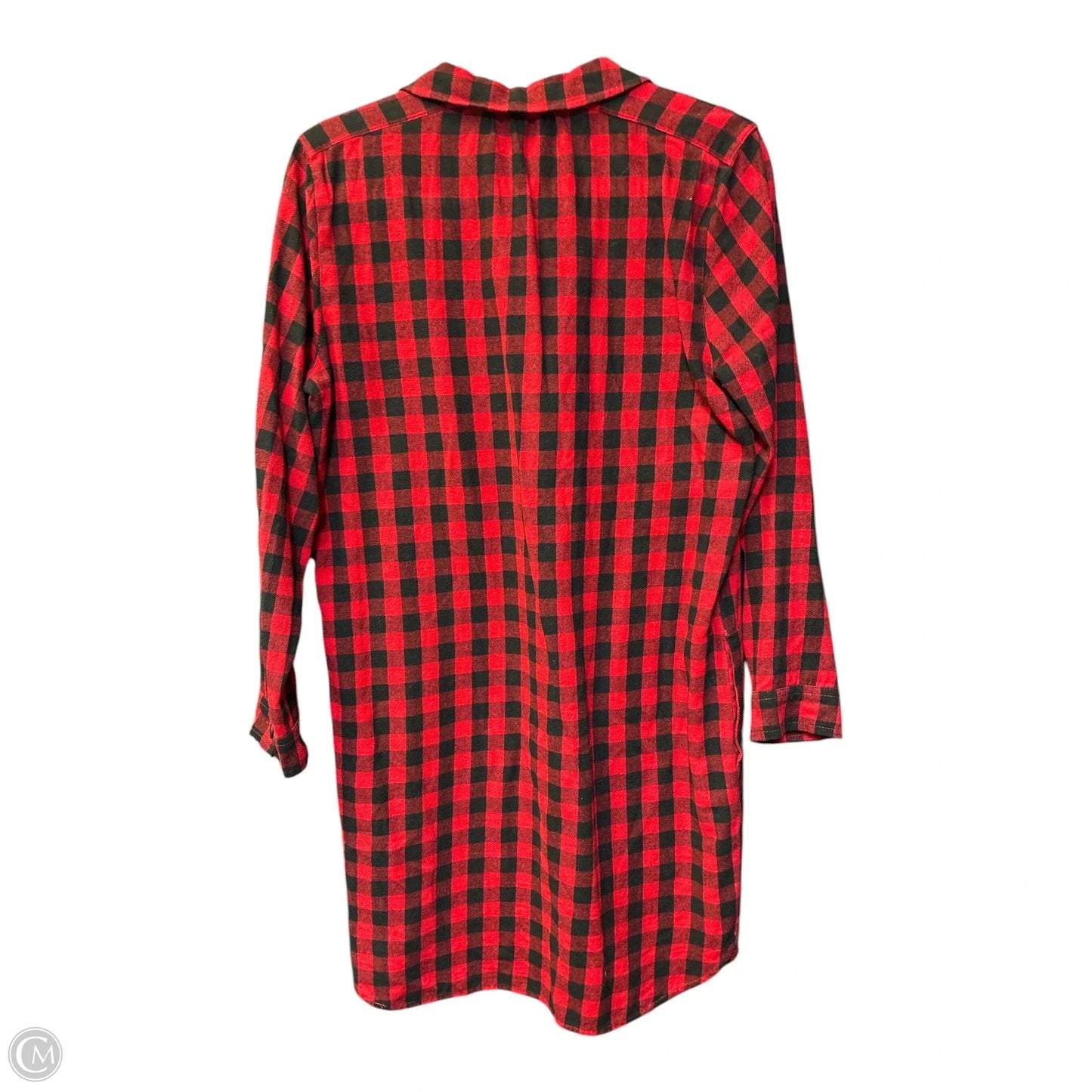 Top Long Sleeve By Madewell In Plaid Pattern, Size: M